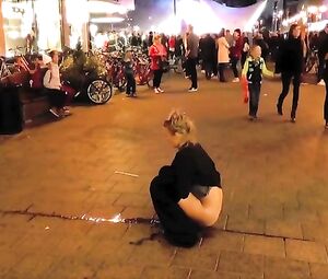 Naked on Stage Piss Performance from Fanny Hallgren Nordic Art School Kokkola Finland