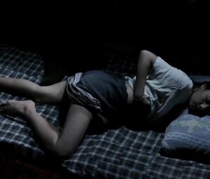 Slim oriental babe masturbates in sleep and cums with dead lesbian's tender tongue