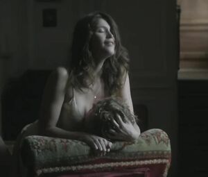Horny city teen Gemma Arterton in lacy black bra is fucked in Gemma Bovery (2014)